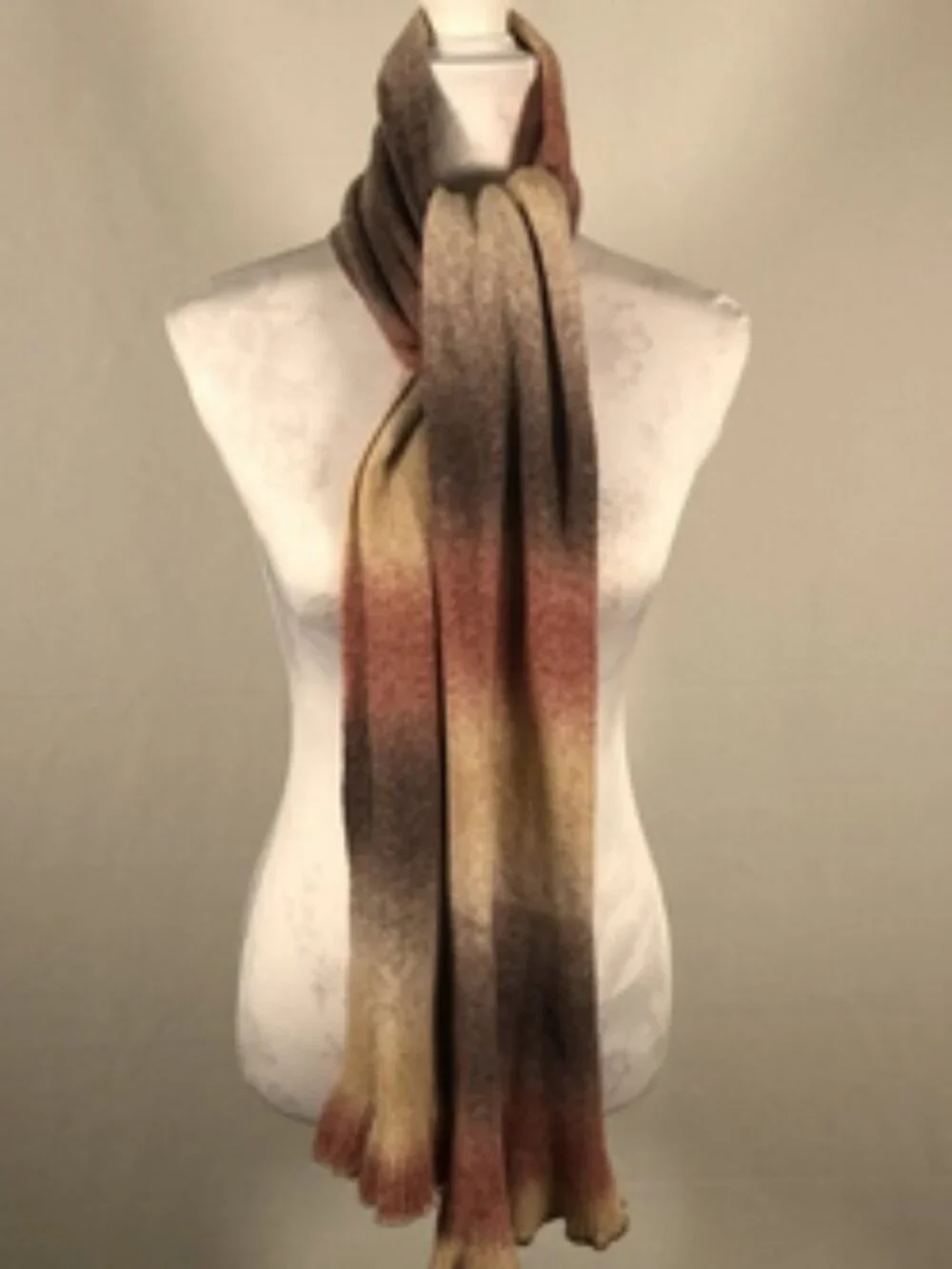Ombré Knit Scarf in Earth Tones • Soft Gradient • Unlabeled Boutique Style